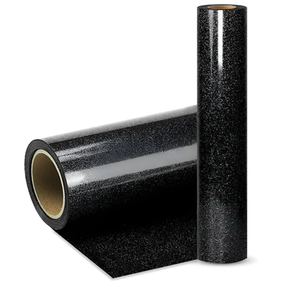 110_imagen_1.png VINIL TEXTIL SEF. GLITTER BLACK - Imagen 1